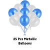 blue and white metallic balloons for doraemon theme