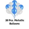 blue and white metallic balloons for mickey mouse theme