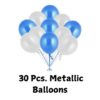 white and blue metallic balloons for batman theme