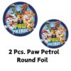 round foil for paw petrol theme