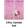 pink curtain for doll theme