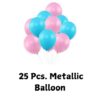 pink and blue metallic balloons for frozen theme