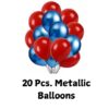 red and blue metallic balloons for spiderman theme