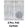 sliver curtain foil for husband theme