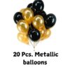 metallic balloons for gold theme