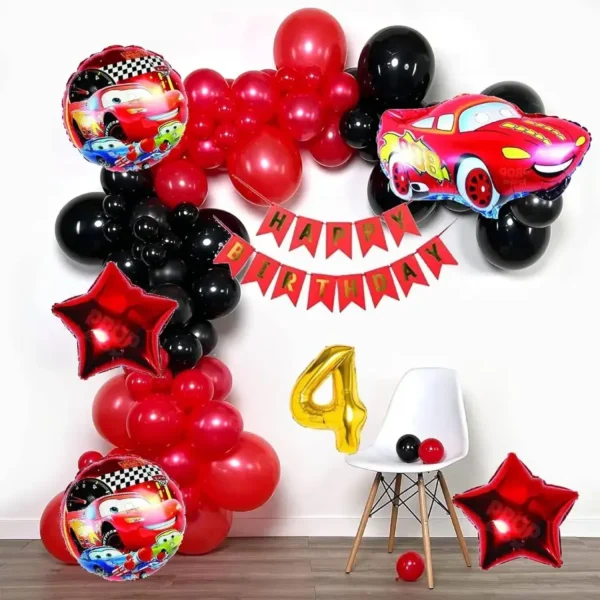car-theme-balloons-complete-4th-birthday-party
