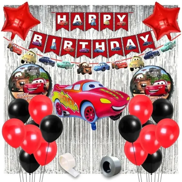 red-car-theme-birthday-decoration-for-birthday.